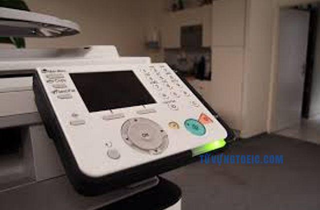 a copy machine in an office