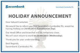 announcement