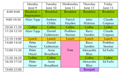 schedule