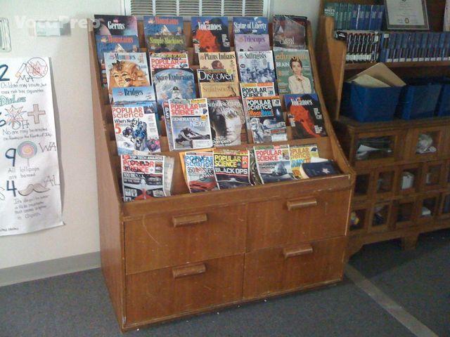 on magazine rack