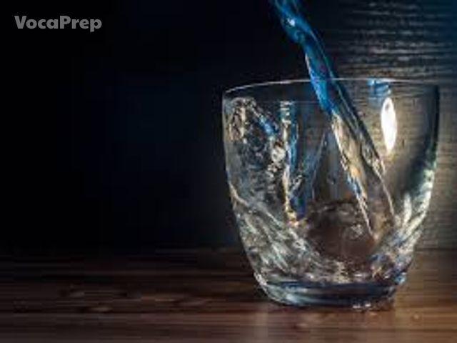 poured into a glass