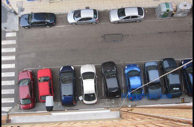above the cars