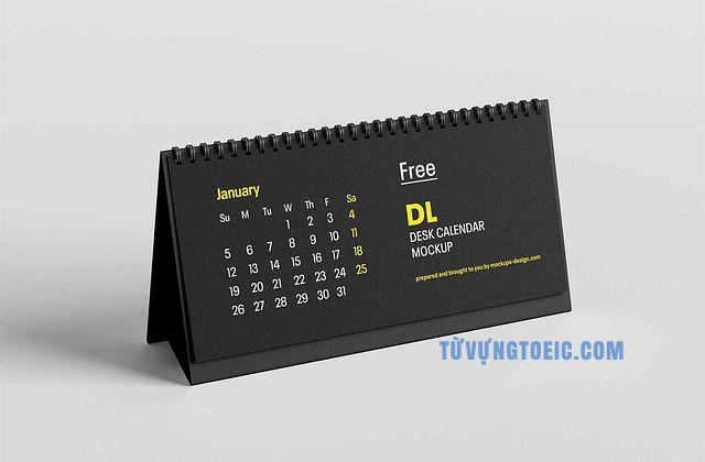 desk calendar