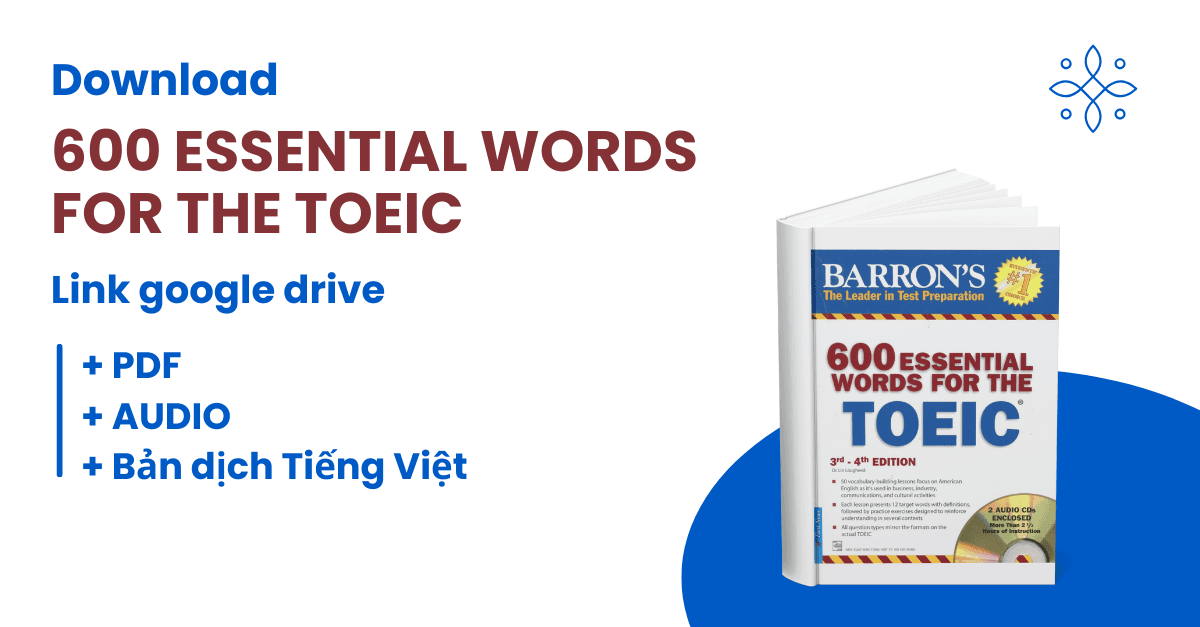 Download 600 Từ Vựng TOEIC PDF (600 Essential Words TOEIC)